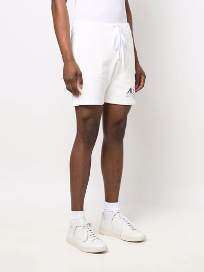 Shop Autry Logo-print Track Shorts In White