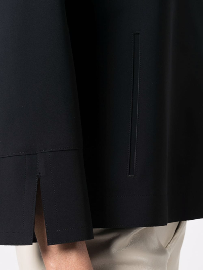 Herno Concealed-front Tonal Jacket In Black
