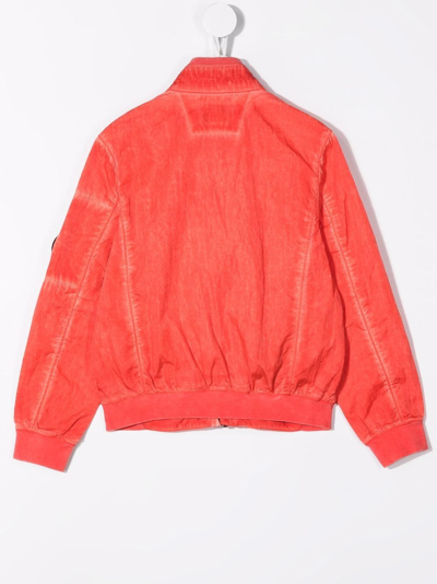 Shop C.p. Company Zip-through Bomber Jacket In Red