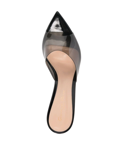 Shop Gianvito Rossi Betty 120mm Transparent Mules In Brown