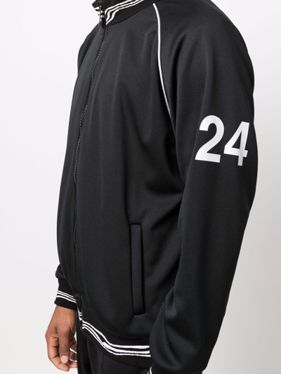 424 Zip-up Bomber Jacket In Black