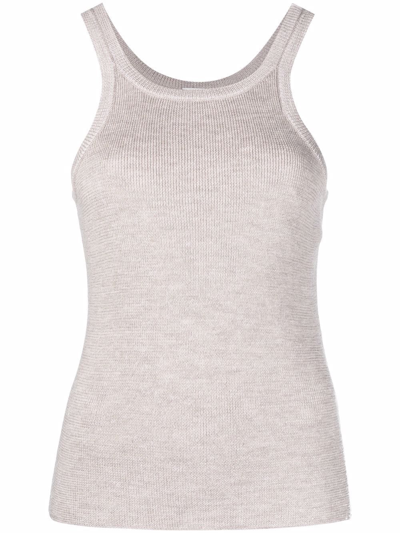 Magda Butrym Slim-fit Knit Tank Top In Neutrals