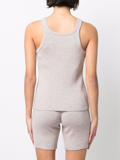 Magda Butrym Slim-fit Knit Tank Top In Neutrals