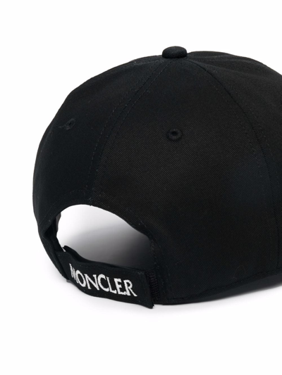 Shop Moncler Logo-patch Baseball Cap In Black