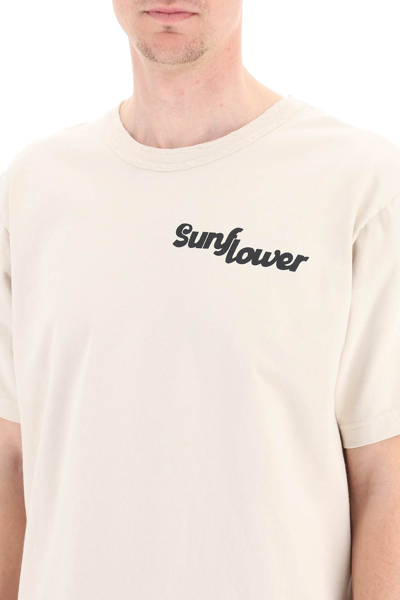 Shop Sunflower Logo T-shirt In Beige