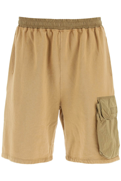 Shop Aries Hybrid Sweatshorts In Brown