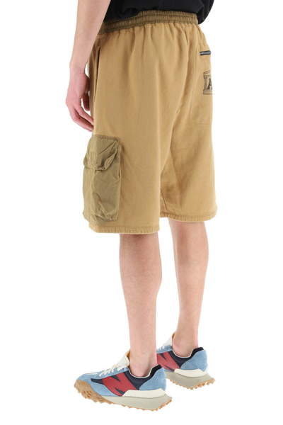 Shop Aries Hybrid Sweatshorts In Brown