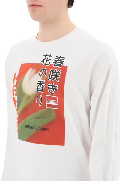 Shop Kenzo Daisy And Tulip Print Sweatshirt In White