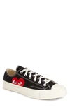 Comme Des Garçons Play Comme Des Garcons Play Black Converse Edition Half Heart Chuck 70 Low Sneakers In Black Canvas
