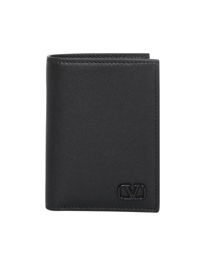 Shop Valentino Garavani Vlogo Cardholder In Black