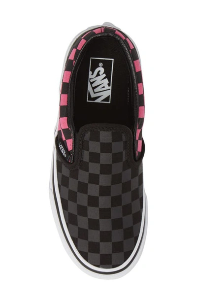 Shop Vans Kids' Classic Checker Slip-on In Checkerbo