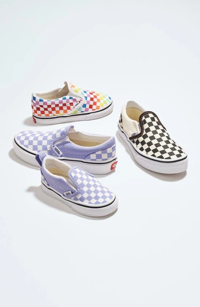 Shop Vans Kids' Classic Checker Slip-on In Checkerbo