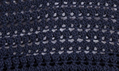 Shop Vince Crochet Cotton Cardigan In Navy