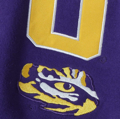 Shop Stadium Athletic Youth Purple Lsu Tigers Applique Arch & Logo Full-zip Hoodie
