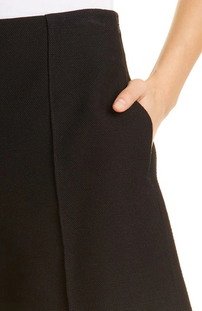 Shop Vince Panama Sculptural Cotton & Linen Shorts In Black