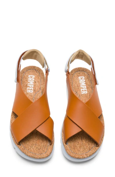 Shop Camper Oruga Slingback Sandal In Medium Brown