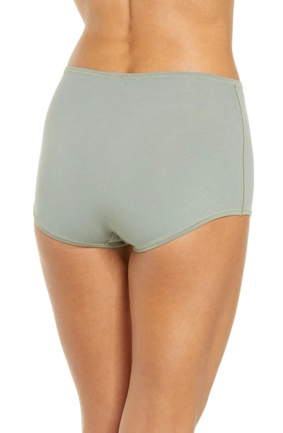 Shop Skims Stretch Cotton Jersey Boyshorts In Mineral