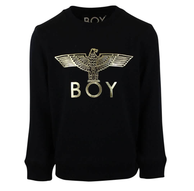 Shop Boy London Long-sleeve Boy Eagle Sweatshirt In Black/gold