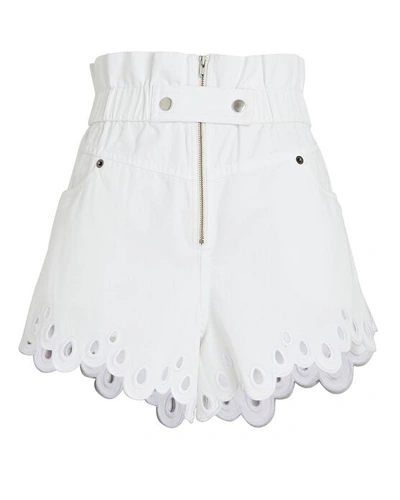 Shop Sea Lee Embroidered Cotton Short In White