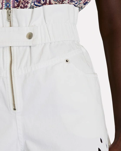 Shop Sea Lee Embroidered Cotton Short In White