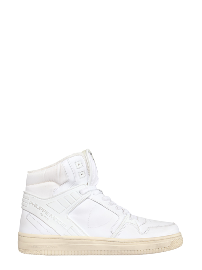 Shop Philippe Model Great Tall Sneakers In White