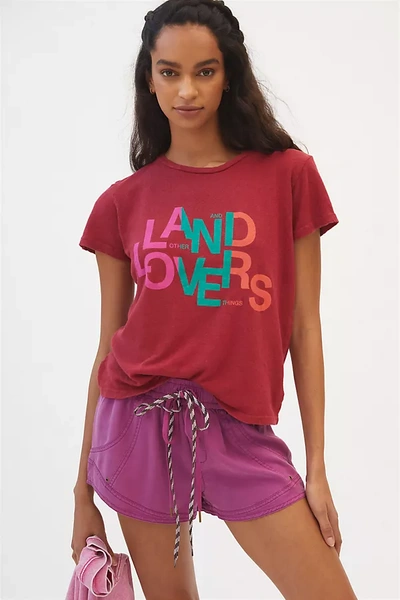 Shop Mother The Sinful Land Lovers Graphic Tee In Red