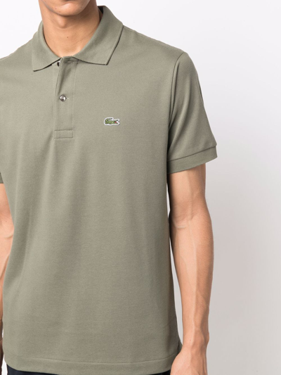 Shop Lacoste Chest Logo-patch Polo Shirt In Green