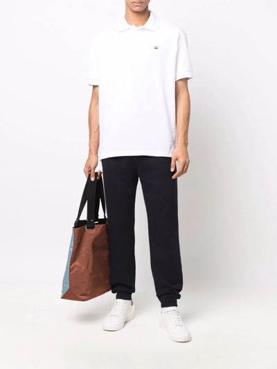 X A.p.c. Embroidered-logo Polo Shirt In White