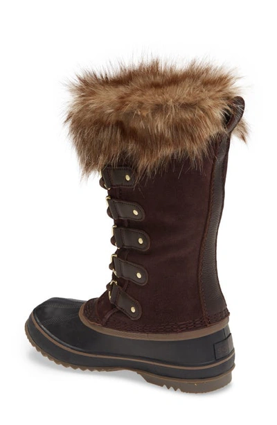 Shop Sorel Joan Of Arctic Faux Fur Waterproof Snow Boot In Cattail