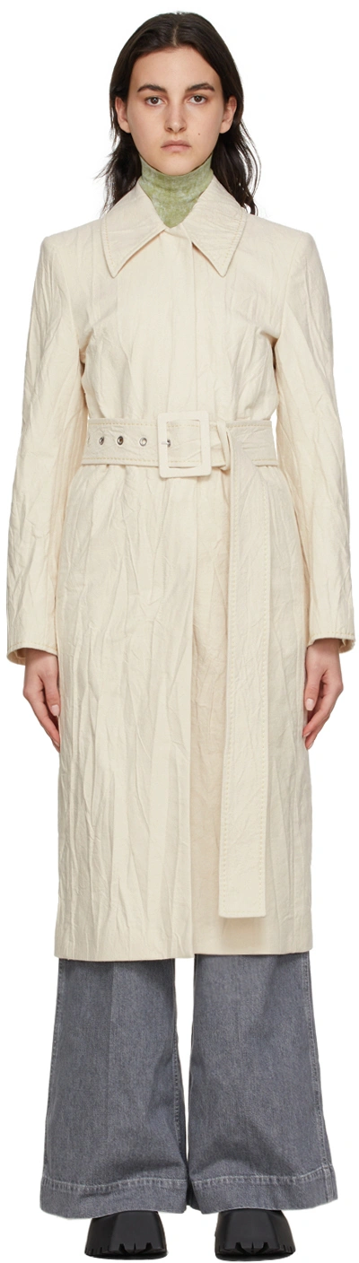 Acne Studios Beige Orletta Coat In Ae9 Ecru Beige