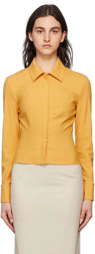 Shop Jacquemus Orange 'la Chemise Pina' Shirt In 750 Orange