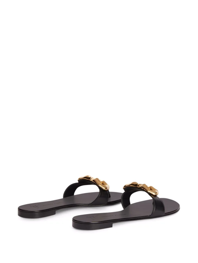 Giuseppe Zanotti Lyra Zali Embellished Slides In Black