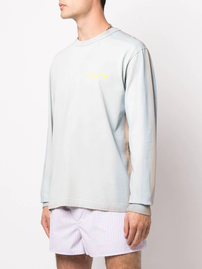 Shop Alexander Wang Long-sleeve Cotton T-shirt In Blue