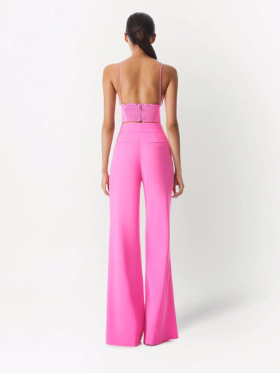Shop Alice And Olivia Dylan High-waist Wide Leg Trousers In Rosa