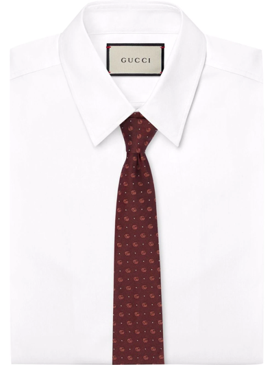 Shop Gucci Gg Pattern Tie In Rot
