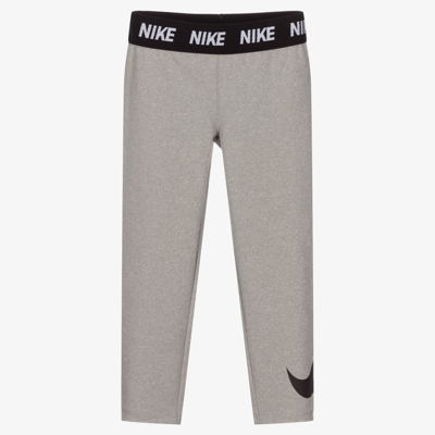 Shop Nike Girls Grey Dri Fit Leggings