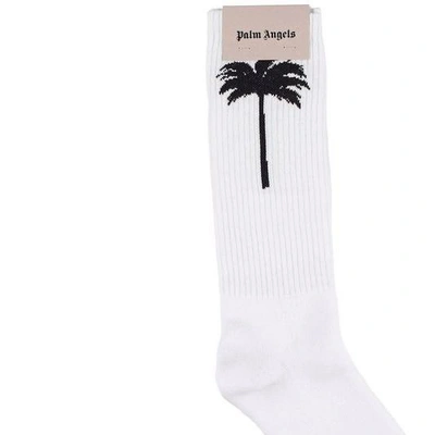 棕榈天使Palm Angels 内衣(不退换)男士奢侈品PALMXPALM LOGO混棉袜子 白色/黑色 L