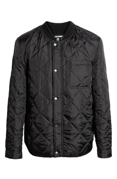 Shop Cole Haan Quilted Water Resistant Jacket In Black