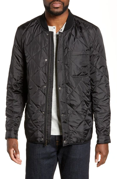 Shop Cole Haan Quilted Water Resistant Jacket In Black