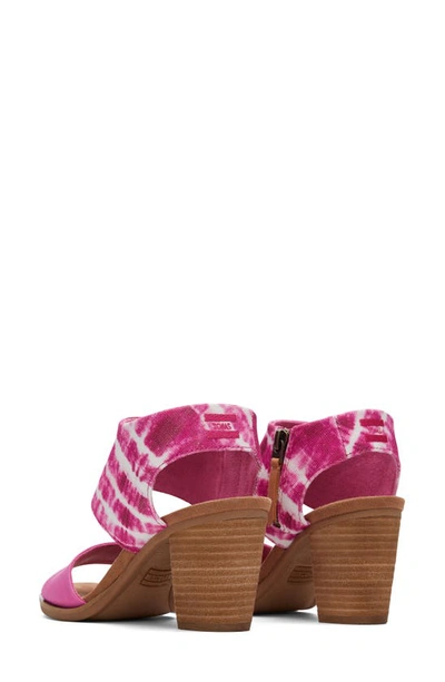 Shop Toms Majorca Block Heel Sandal In Dark Pink
