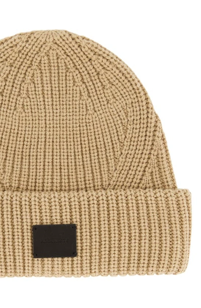 Shop Allsaints Ribbed Beanie In Toffee