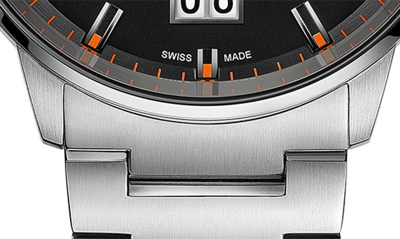 Shop Mido Commander Big Date Automatic Bracelet Watch, 42mm In Silver