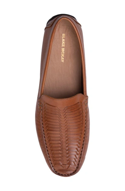 Blake Mckay Tucson Woven Vamp Driving Loafer In Tan