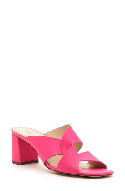 Shop Botkier Ulla Block Heel Slide Sandal In Glow Pink Leather