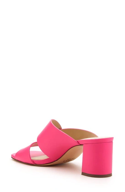 Shop Botkier Ulla Block Heel Slide Sandal In Glow Pink Leather