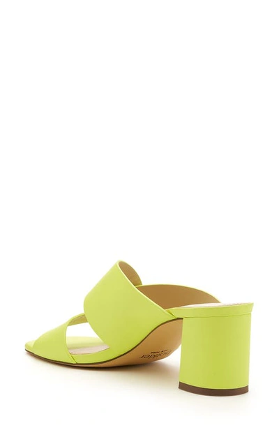 Shop Botkier Ulla Block Heel Slide Sandal In Lime Leather