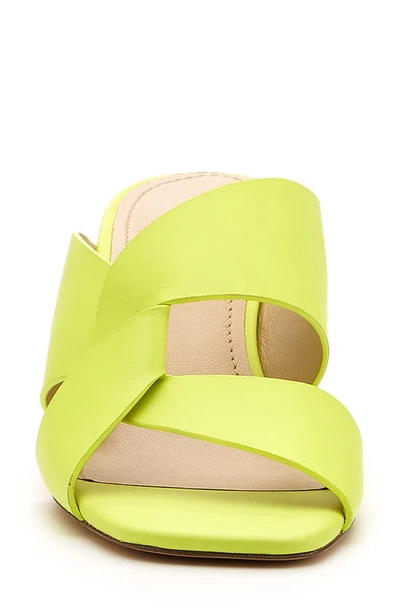 Shop Botkier Ulla Block Heel Slide Sandal In Lime Leather