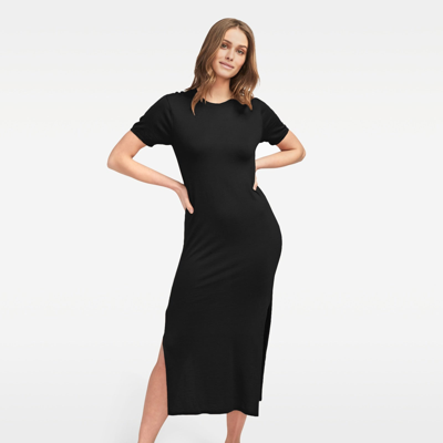 Shop Naadam Fancy Cashmere T-shirt Dress In Black