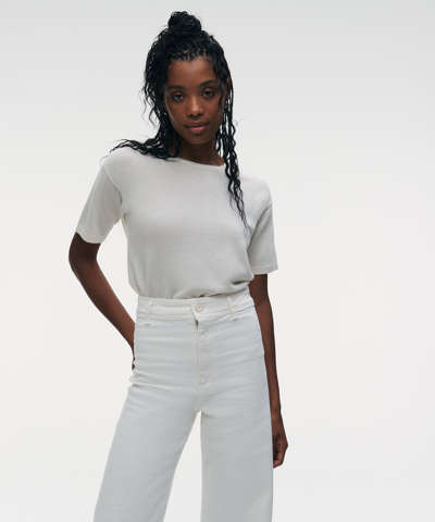 Shop Naadam Fancy Cashmere T-shirt In White