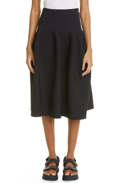 Cfcl Pottery Flared-hem Recycled-polyester Knitted Midi Skirt In